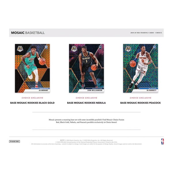2019_20PaniniMosaicBasketballChoiceCase_20CT__2 2019/20 Panini Mosaic Basketball Choice Case (20 CT)