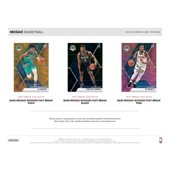2019_20PaniniMosaicBasketballFastBreakBox_1 2019/20 Panini Mosaic Basketball Fast Break Box