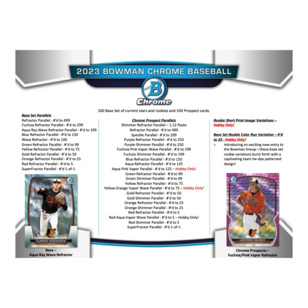 2023BowmanChromeBaseballHobbyBox_2-1 2023 Bowman Chrome Baseball Hobby Box