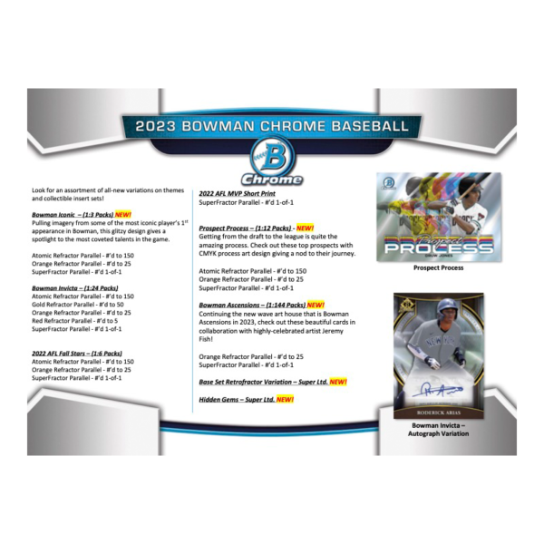 2023BowmanChromeBaseballHobbyBox_3_0aa85328-5427-4284-9ac9-2bfe415283f0 2023 Bowman Chrome Baseball Hobby 12 Box Case