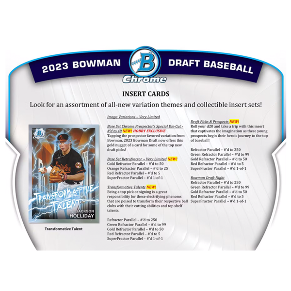 2023BowmanDraftBaseballHTAChoiceHobbyBox_2 2023 Bowman Draft Baseball HTA Choice Hobby Box