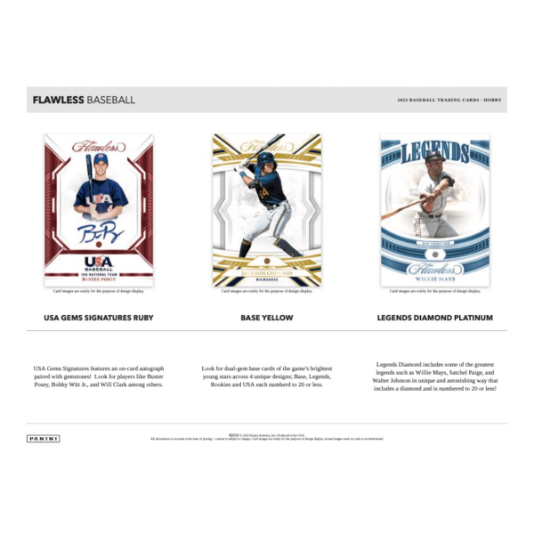 2023PaniniFlawlessBaseball_3_ae9b8bff-a8ba-47cd-b58f-5112ca43dfd3 2023 Panini Flawless Baseball Hobby 2 Box Case
