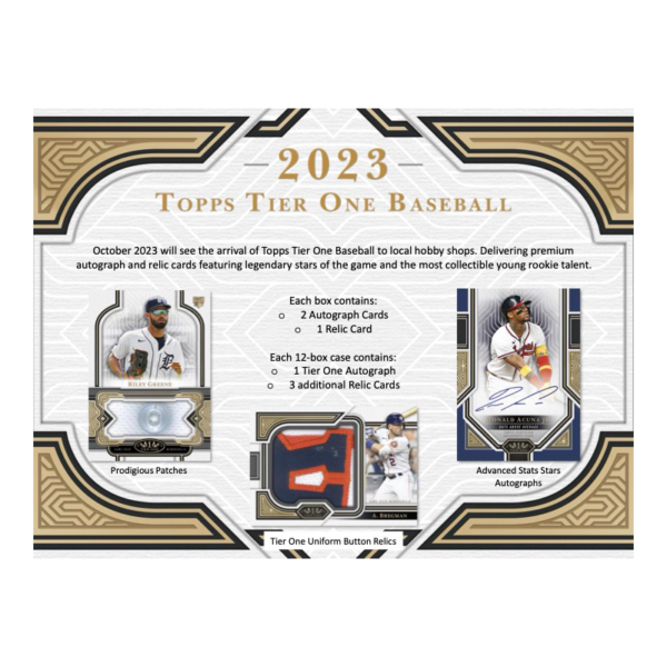 2023TOPPSTIERONEBASEBALLHOBBYBOX_1 2023 Topps Tier One Baseball Hobby Box