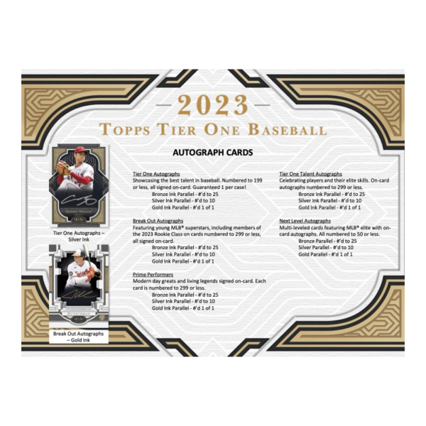 2023TOPPSTIERONEBASEBALLHOBBYBOX_2 2023 Topps Tier One Baseball Hobby Box