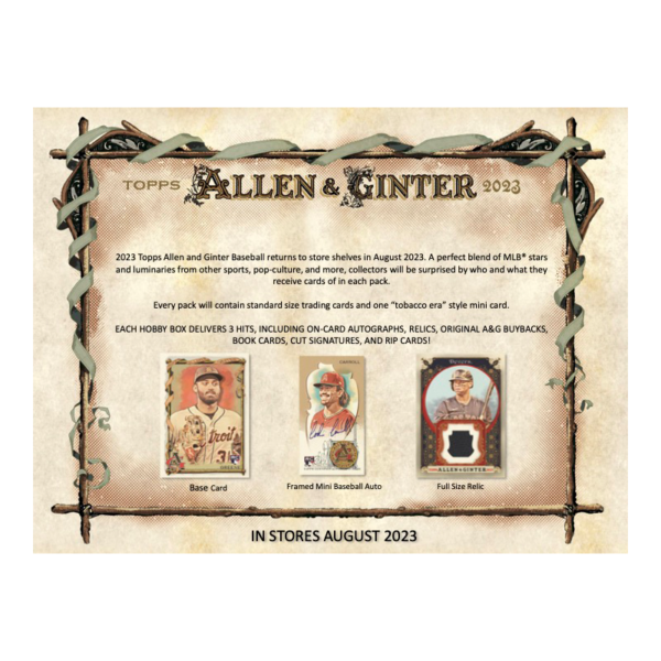 2023ToppsAllen_GinterBaseballHobbyBox_1_5c425dce-3c9e-4cab-b716-8e8303223a2d 2023 Topps Allen & Ginter Baseball Hobby 12 Box Case