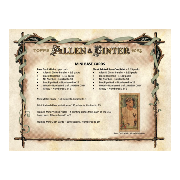 2023ToppsAllen_GinterBaseballHobbyBox_3 2023 Topps Allen & Ginter Baseball Hobby Box