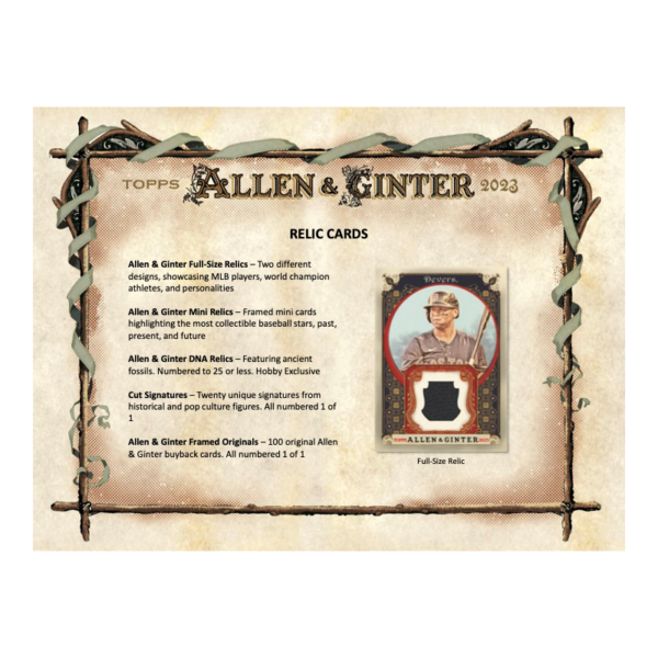 2023ToppsAllen_GinterBaseballHobbyBox_4 2023 Topps Allen & Ginter Baseball Hobby Box