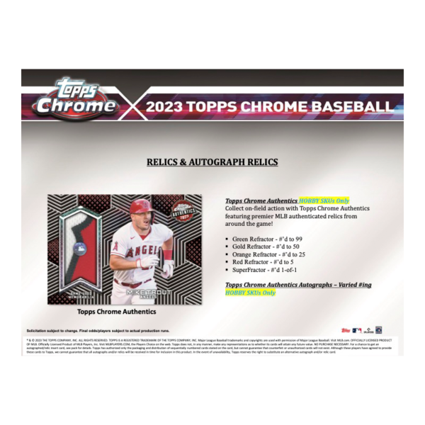 2023ToppsChromeBaseballJumboBox_9 2023 Topps Chrome Baseball Jumbo Box