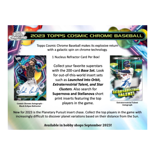 2023ToppsCosmicChromeBaseballHobbyBox_1 2023 Topps Cosmic Chrome Baseball Hobby Box