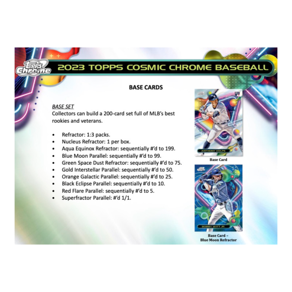2023ToppsCosmicChromeBaseballHobbyBox_2 2023 Topps Cosmic Chrome Baseball Hobby Box