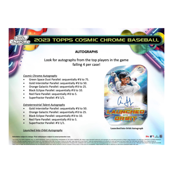 2023ToppsCosmicChromeBaseballHobbyBox_6 2023 Topps Cosmic Chrome Baseball Hobby Box