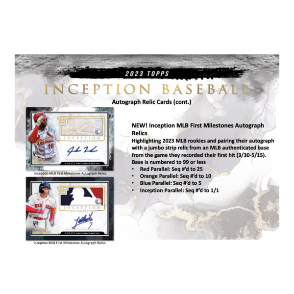2023ToppsInceptionBaseballHobbyBox_6 2023 Topps Inception Baseball Hobby Box