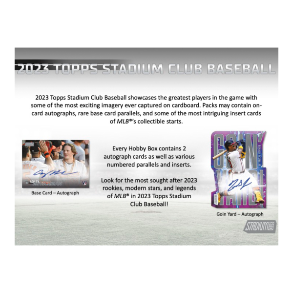 2023ToppsStadiumClubBaseballHobbyBox_1 2023 Topps Stadium Club Baseball Hobby Box