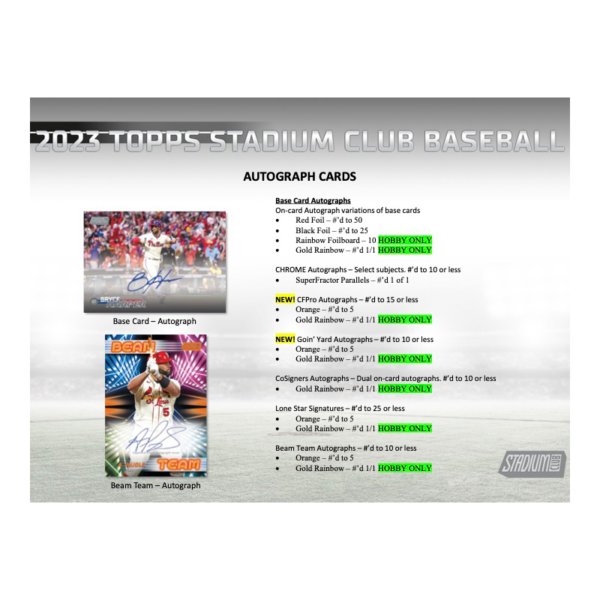 2023ToppsStadiumClubBaseballHobbyBox_5 2023 Topps Stadium Club Baseball Hobby Box