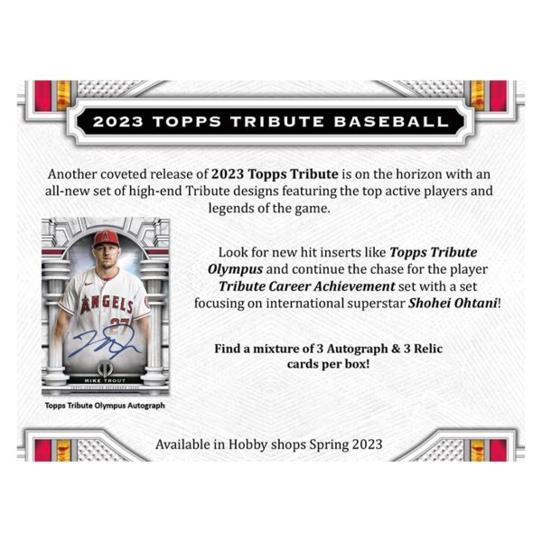 2023ToppsTributeBaseballHobbyBox 2023 Topps Tribute Baseball Hobby Box