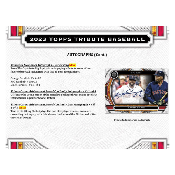 2023ToppsTributeBaseballHobbyBox5 2023 Topps Tribute Baseball Hobby Box