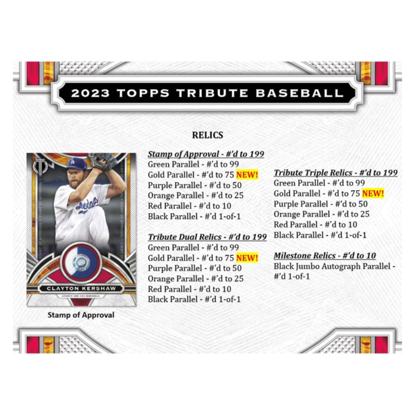 2023ToppsTributeBaseballHobbyBox6 2023 Topps Tribute Baseball Hobby Box