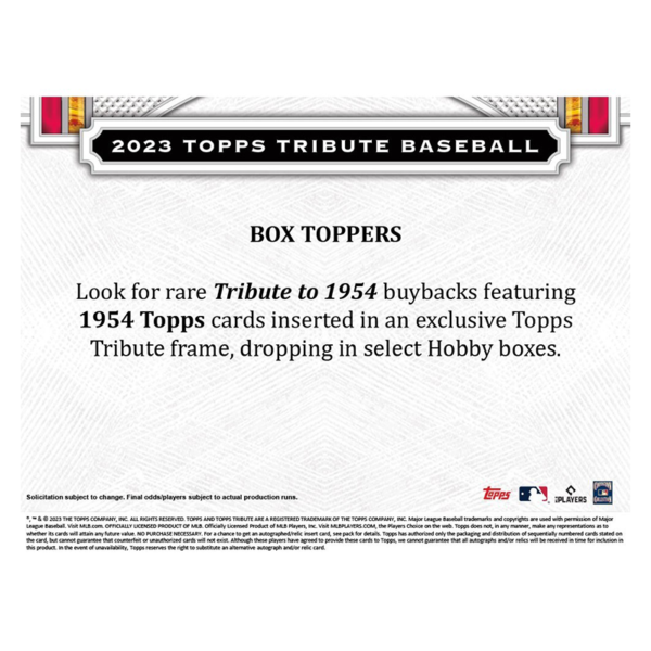 2023ToppsTributeBaseballHobbyBox8 2023 Topps Tribute Baseball Hobby Box
