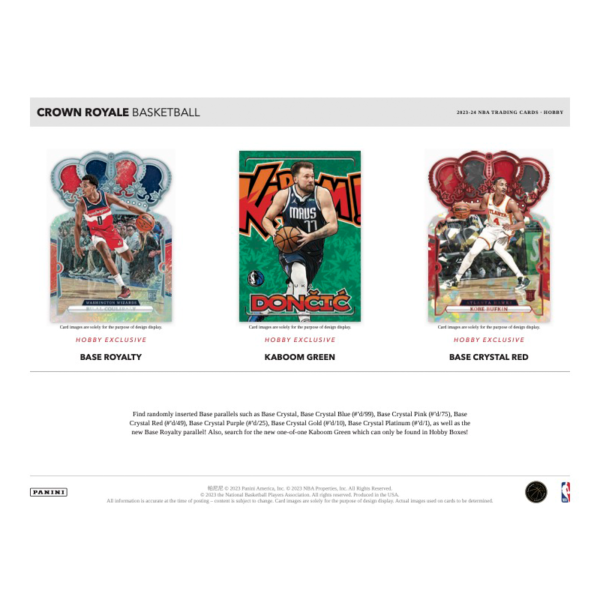 2023_24PaniniCrownRoyaleBasketballHobbyBox_3 2023/24 Panini Crown Royale Basketball Hobby Box