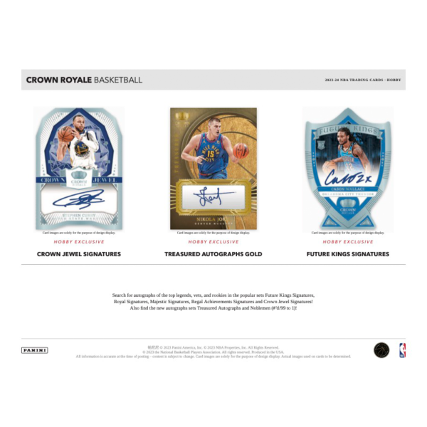 2023_24PaniniCrownRoyaleBasketballHobbyBox_4 2023/24 Panini Crown Royale Basketball Hobby Box