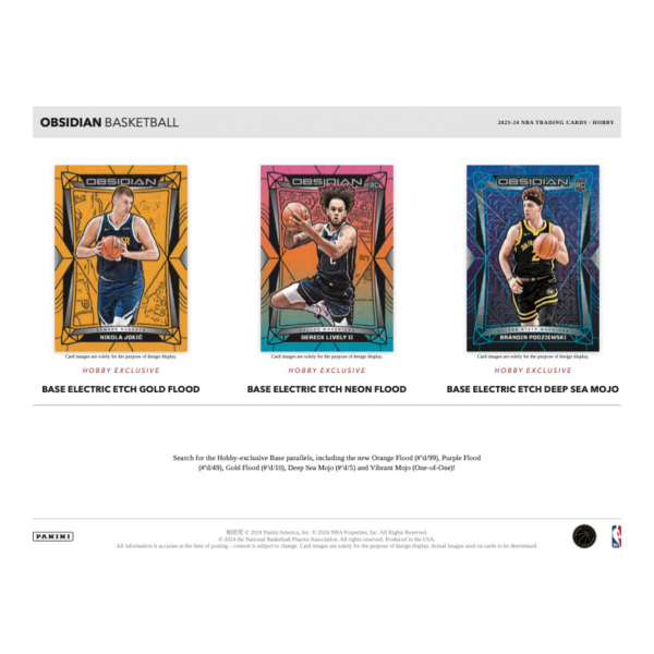2023_24PaniniObsidianBasketballHobbyBox_5 2023/24 Panini Obsidian Basketball Hobby Box