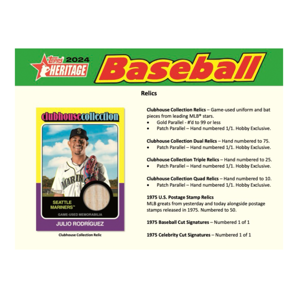 2024ToppsHeritageBaseballHobbyBox_6 2024 Topps Heritage Baseball Hobby Box