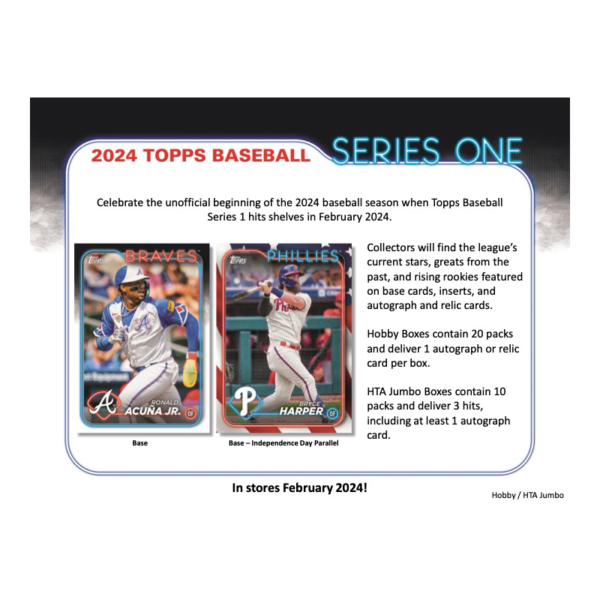 2024ToppsSeries1BaseballHobbyBox_1_58093a4d-f67f-4a34-9bc2-f5cd7b64f7e9 2024 Topps Series 1 Baseball Jumbo 6 Box Case