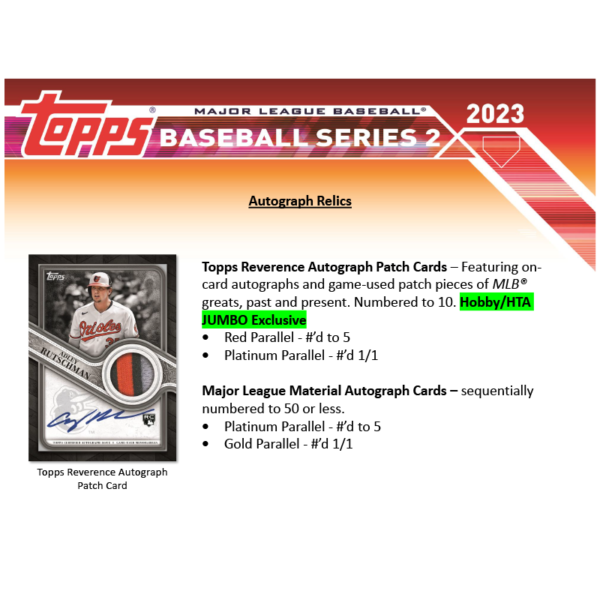 23toppsseriesbaseballjumbo6 2023 Topps Series 2 Baseball Jumbo Hobby Box