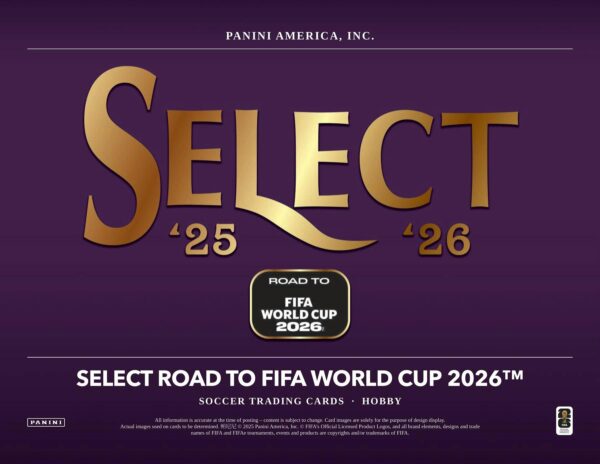 2025/26 Panini Select Road to FIFA World Cup Soccer Hobby 12-Box Case