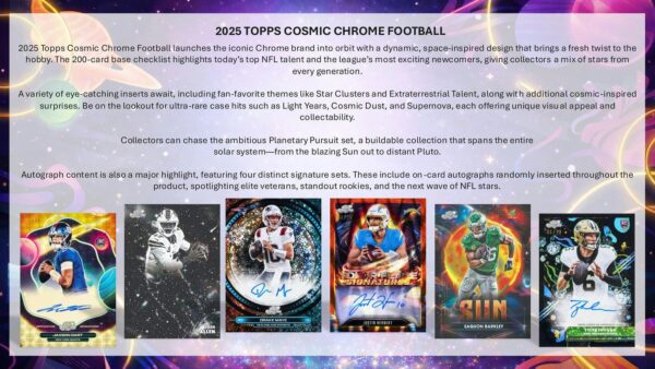 2025 Topps Cosmic Chrome Football Hobby 8-Box Case