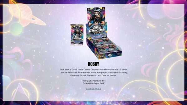2025 Topps Cosmic Chrome Football Hobby 8-Box Case