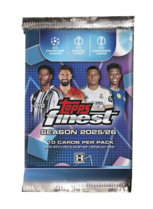 2025/26 Topps UEFA Club Competitions Finest Soccer Hobby 8-Box Case