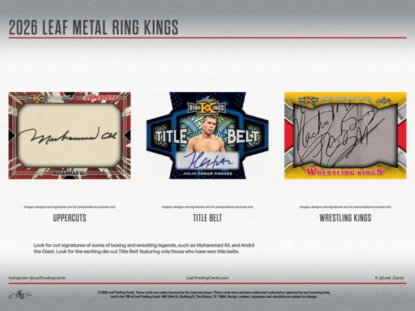 26l_metal_ring_kings_ss-6 2026 Leaf Metal Ring Kings Boxing Hobby 10-Box Case