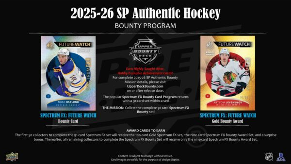 940308ss-4 2025/26 Upper Deck SP Authentic Hockey Hobby 16-Box Case