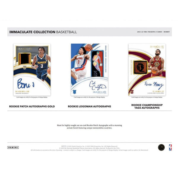 panini-immaculate-collection-basketball-2021-22 2021/22 Panini Immaculate Basketball Hobby Box
