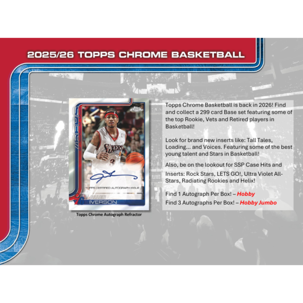 2025/26 Topps Chrome Basketball Hobby Box