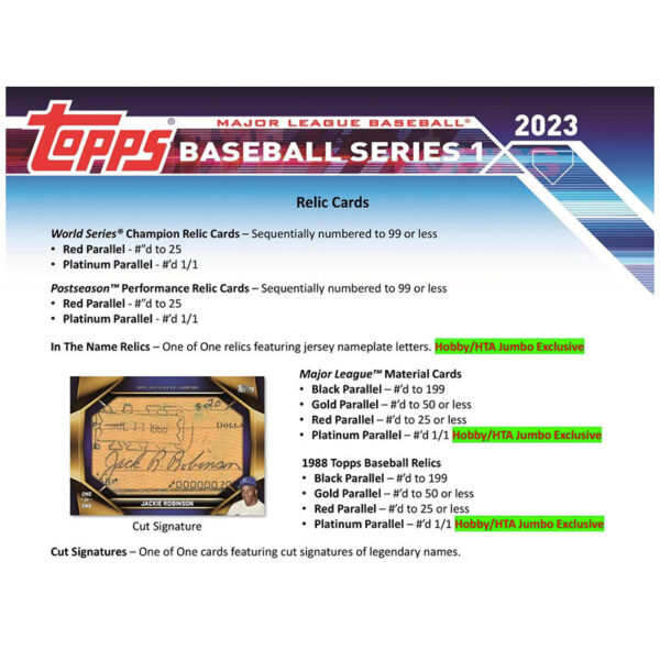 t11 2023 Topps Series 1 Baseball Hobby Box